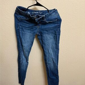 American Eagle Outfitters Women's Dark Blue Skinny Jeans
